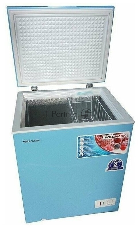Морозильный ларь WILLMARK CF-170CS (КОМПРЕССОР TOSHIBA, до -24С, 165л, 1 корзина) голубой