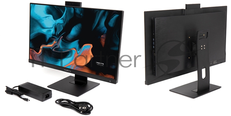 Моноблок NERPA SAIMAA FS 23.8(1920x1080 (матовый) IPS)/Intel Core i5 11400(2.6Ghz)/16384Mb/500SSDGb 3y/black/noOS + FixStand, VESA, 1*DP, 1*Type-C, БП вн.120W cam 3.0М + Mic, noKbd&m