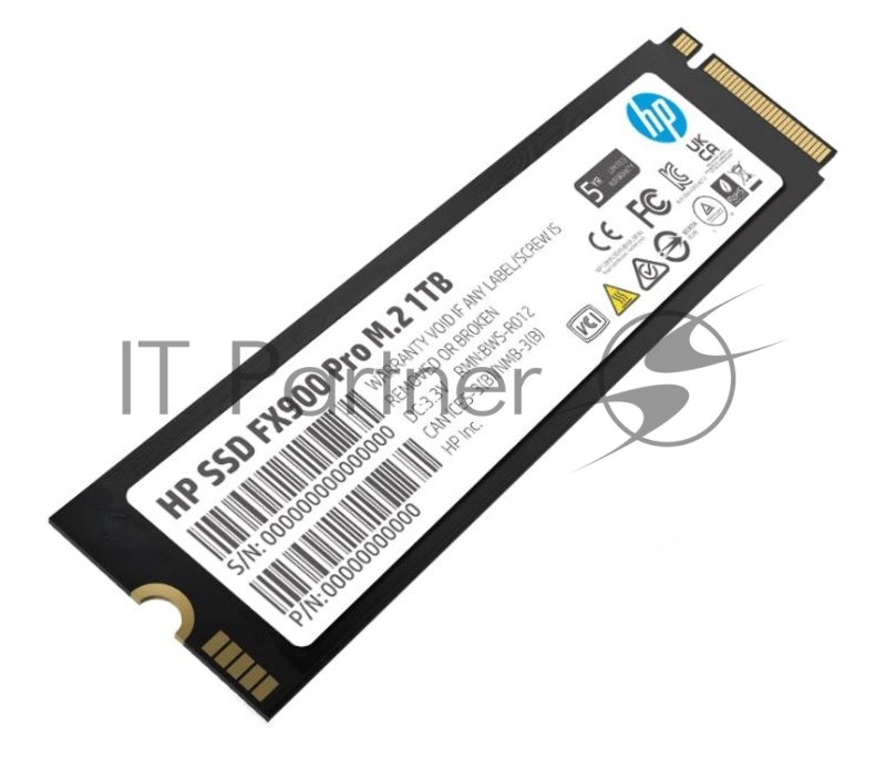 Накопитель SSD M.2 HP 1.0Tb FX900 Pro Series <4A3U0AA#ABB> (PCI-E 4.0 x4, up to 7000/5600MBs, 3D NAND, DRAM Cache, 600TBW, NVMe 1.4, 22х80mm)