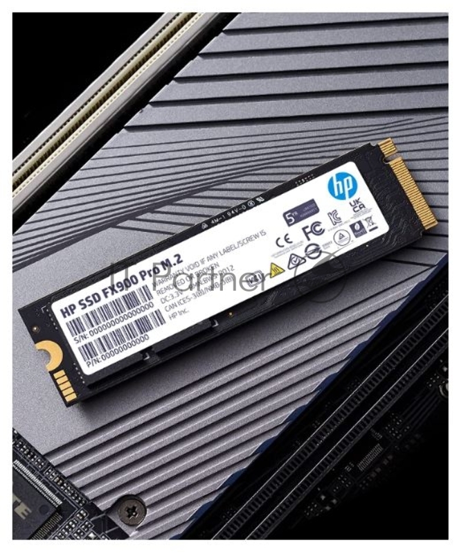 Накопитель SSD M.2 HP 2.0Tb FX900 Pro Series <4A3U1AA#ABB> (PCI-E 4.0 x4, up to 7400/6700MBs, 3D NAND, DRAM Cache, 1200TBW, NVMe 1.4, 22х80mm)