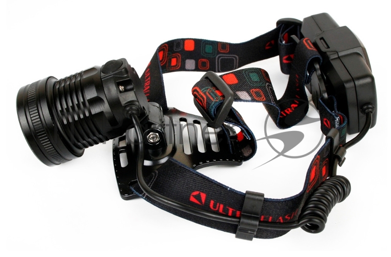 Фонарь налобный Ultraflash E1333 черный 4Вт лам.:светодиод. встроенный аккумулятор (13905)