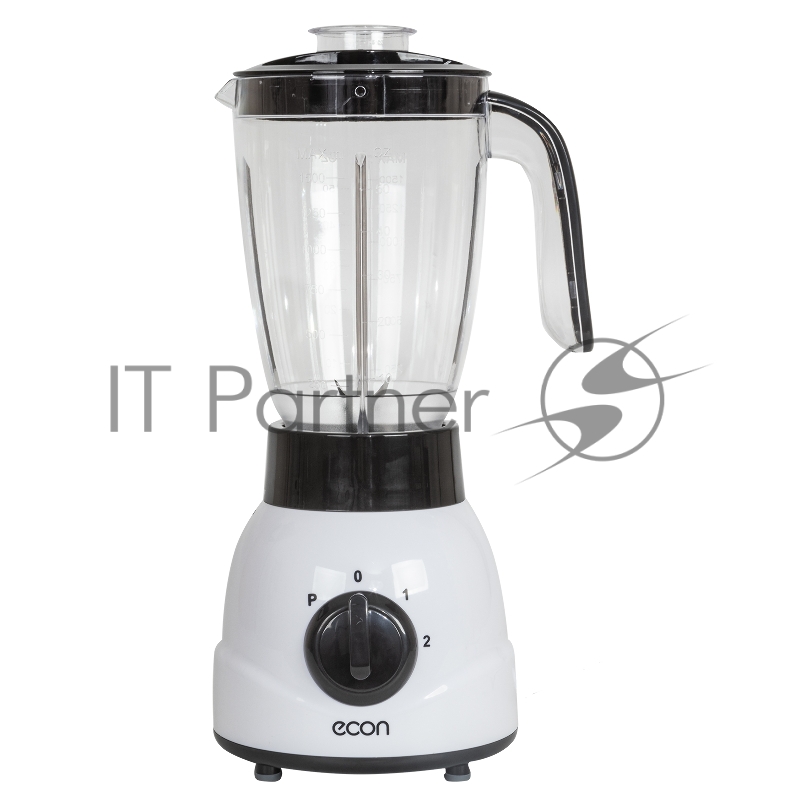 Блендер настольный 2 в 1, максимальная мощность 750 ватт, объем пластикового кувшина 1,5 литра, объем кофемолки 250 мл, 2 скорости, импульсный режим, защита двигателя от перегрева, защита от включения без кувшина, противоскользящие ножки.