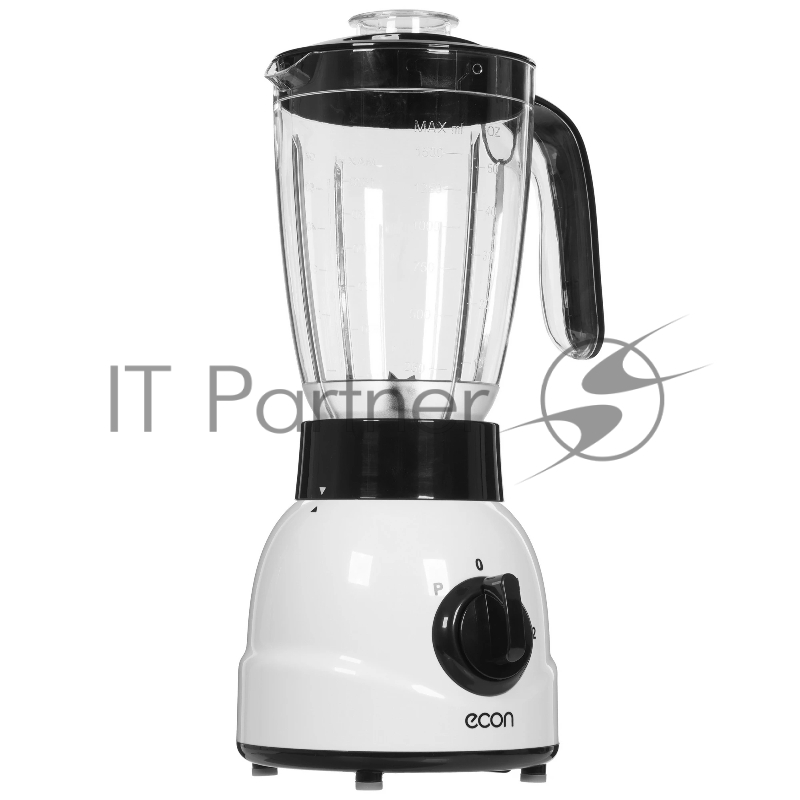 Блендер настольный 2 в 1, максимальная мощность 750 ватт, объем пластикового кувшина 1,5 литра, объем кофемолки 250 мл, 2 скорости, импульсный режим, защита двигателя от перегрева, защита от включения без кувшина, противоскользящие ножки.