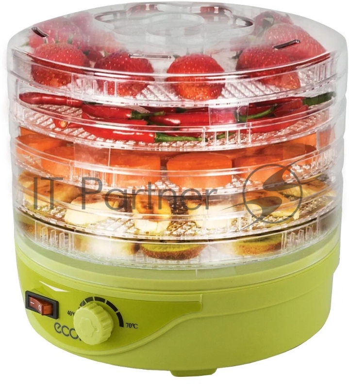 Сушка для овощей и фруктов, 5 съемных поддонов для сушки, мощность: 245 Вт, механическое управление, регулировка температуры от 40 до 70 градусов , простота в управлении