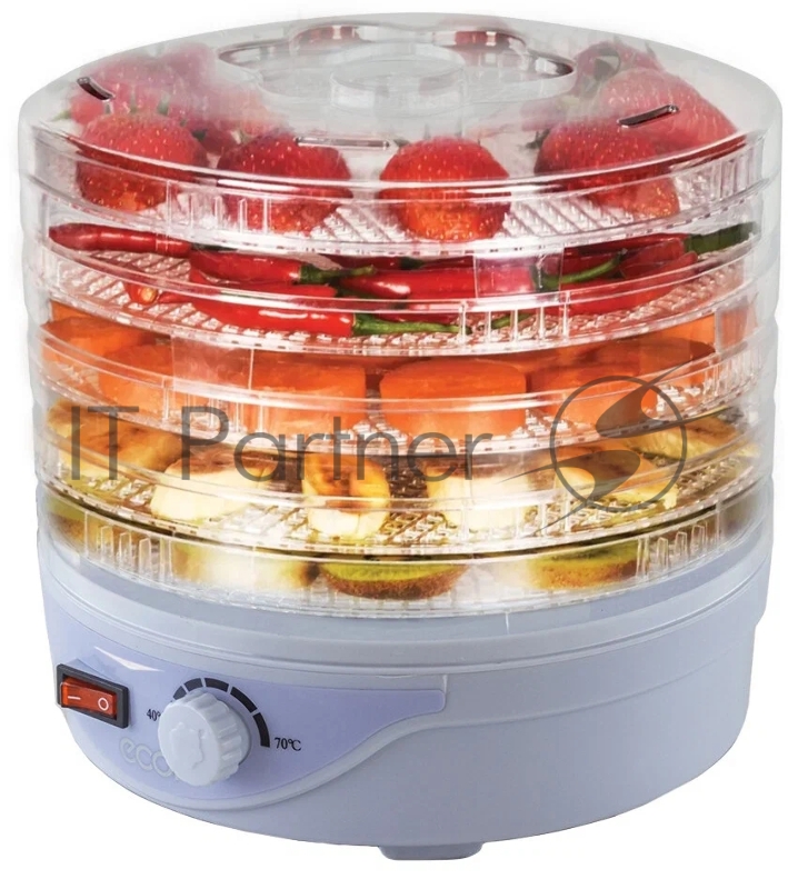 Сушка для овощей и фруктов, 5 съемных поддонов для сушки, мощность: 245 Вт, механическое управление, регулировка температуры от 40 до 70 градусов , простота в управлении