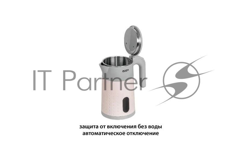 Чайник электрический, мощность 1500 ватт, объем 1,7 литра, двойные стенки - защита от ожога при неосторожном касании, индикация включения, автоматическое отключение при закипании, хранение электрошнура в подставке