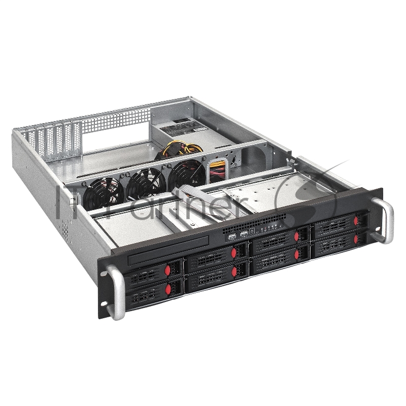 Серверный корпус ExeGate Pro EX293177RUS 2U550-HS08 <RM 19, высота 2U, глубина 550, БП 1U-1000ADS, 8xHotSwap, USB>