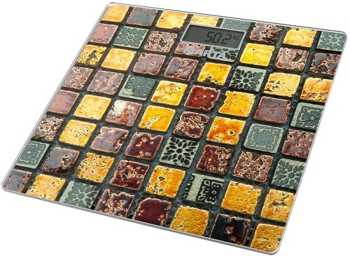 Весы напольные электронные MARTA MT-1677 золотистая мозаика