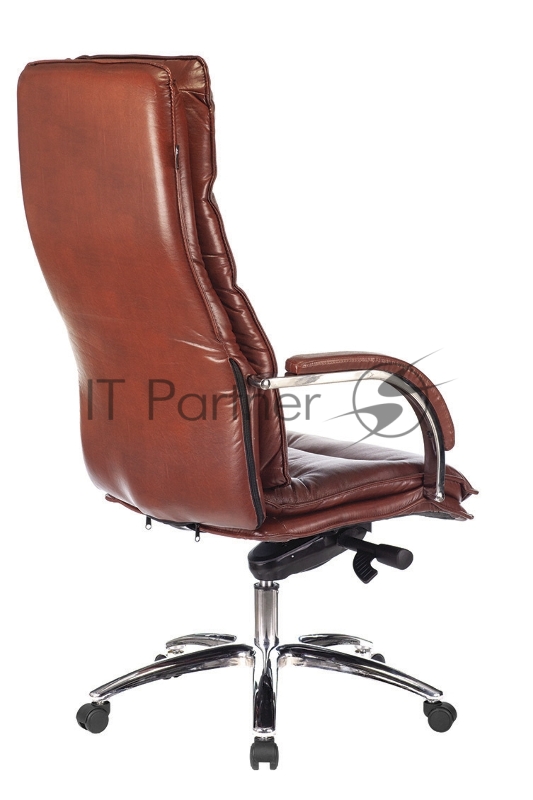 Кресло руководителя Бюрократ T-9927SL светло-коричневый Leather Eichel кожа крестовина металл хром