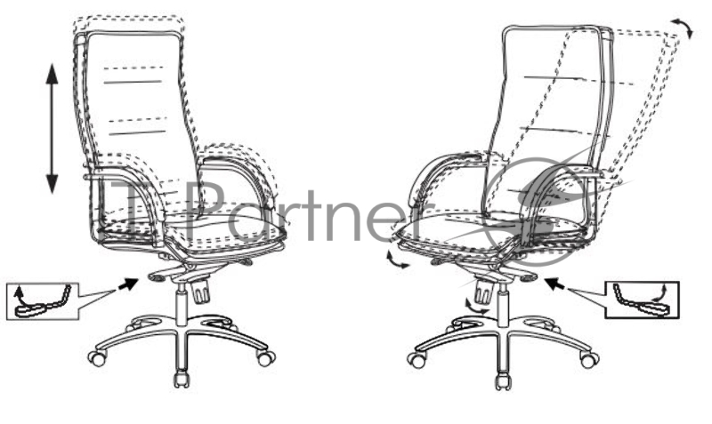 Кресло руководителя Бюрократ T-9927SL светло-коричневый Leather Eichel кожа крестовина металл хром