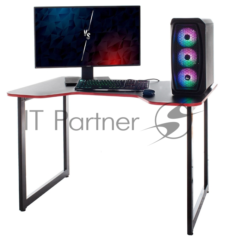 Стол игровой Knight KNIGHT TABLE L RED столешница ДСП красный каркас черный