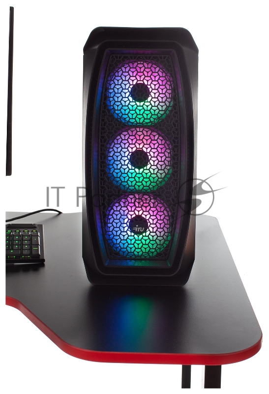 Стол игровой Knight KNIGHT TABLE L RED столешница ДСП красный каркас черный