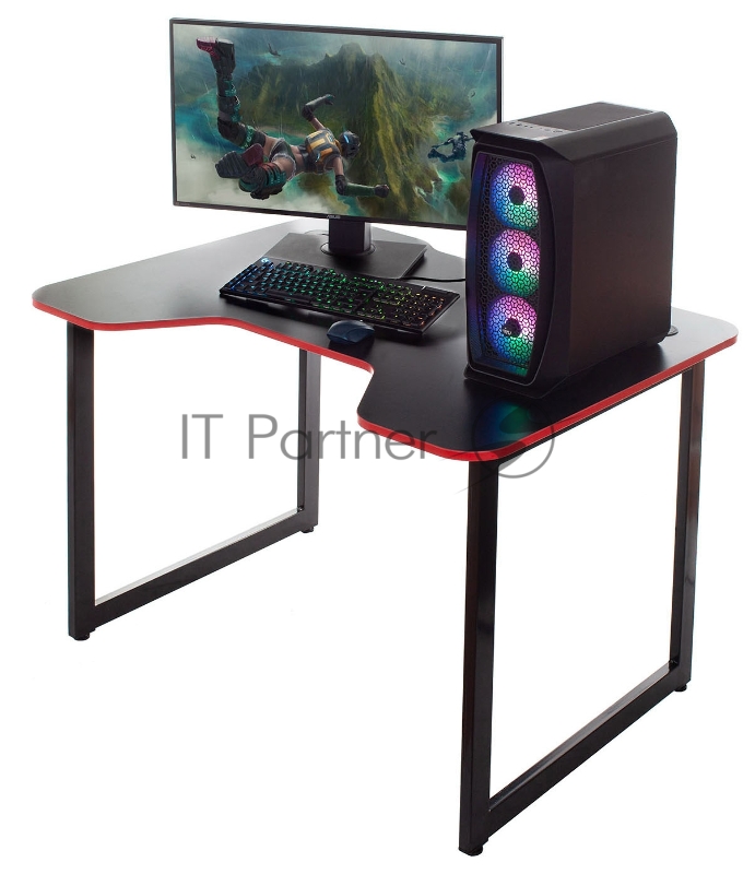 Стол игровой Knight KNIGHT TABLE L RED столешница ДСП красный каркас черный