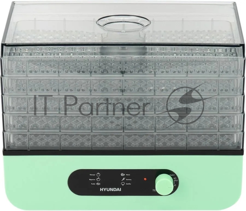 Сушка для фруктов и овощей Hyundai HYDF-5032 5под. 400Вт мятный