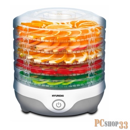 Сушка для фруктов и овощей Hyundai HYFD-0606 5под. 250Вт белый