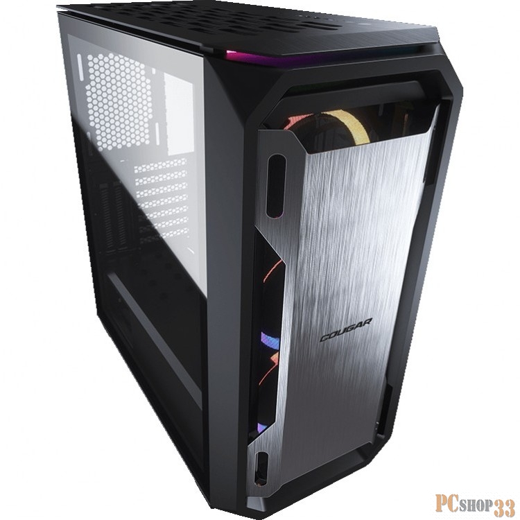 Корпус Cougar MX670 RGB, 3х120мм ARGB Fan, ARGB Fan Hub, без БП, черный, ATX