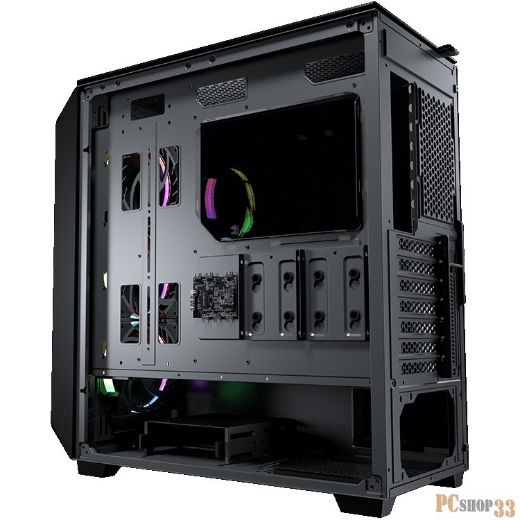 Корпус Cougar MX670 RGB, 3х120мм ARGB Fan, ARGB Fan Hub, без БП, черный, ATX