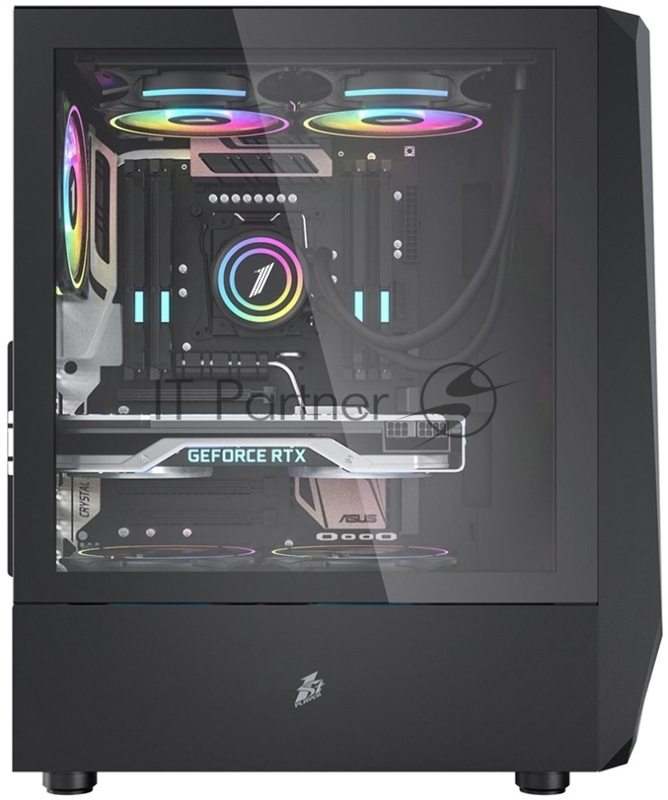 Корпус 1STPLAYER INFINITE SPACE IS6 Black / ATX, TG / 1x120mm LED fan inc. / IS6-BK-1F1