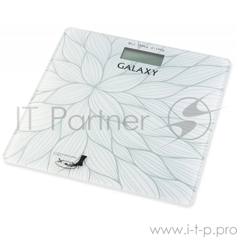 Весы напольные электронные GALAXY GL 4807 белый/рисунок
