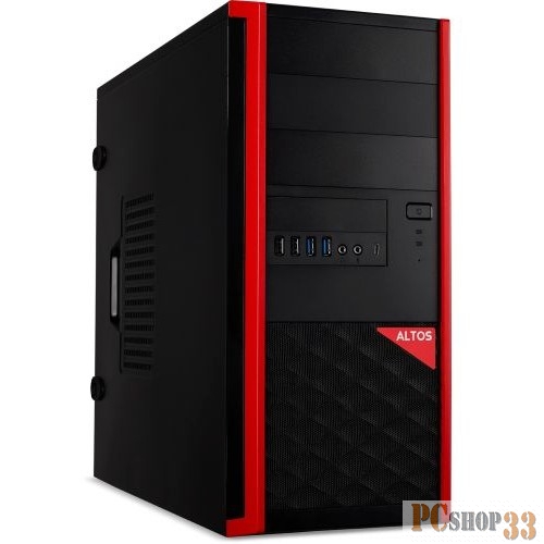Компьютер Acer Altos P10 F7/Intel Core i5-11400 2.60GHz Hexa/8GB+256GB SSD/GF RTX3070 Twin Edge 8GB/noOS/3Y/BLACK+RED