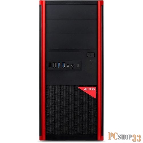 Компьютер Acer Altos P10 F7/Intel Core i5-11400 2.60GHz Hexa/8GB+256GB SSD/GF RTX3070 Twin Edge 8GB/noOS/3Y/BLACK+RED