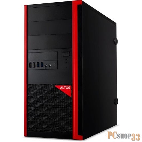 Компьютер Acer Altos P10 F7/Intel Core i5-11400 2.60GHz Hexa/8GB+256GB SSD/GF RTX3070 Twin Edge 8GB/noOS/3Y/BLACK+RED