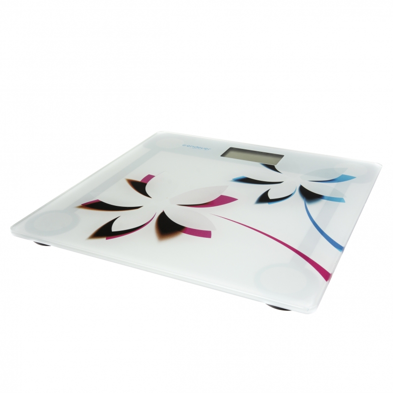 Весы напольные электронные Endever Skyline FS-506 белый с рисунком Цветы