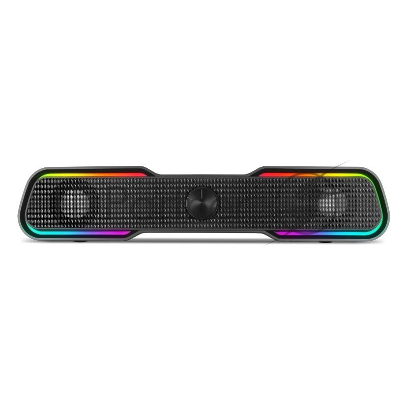 Колонки чёрные Sven 450 2.0 (2x5W, Bluetooth, RGB-подсветка)