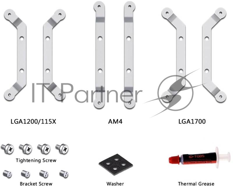 Вентилятор для процессора ID-COOLING IS-40X-V2 100W/PWM/LGA 115x/1200/1700/AMD/Low profile/Screws