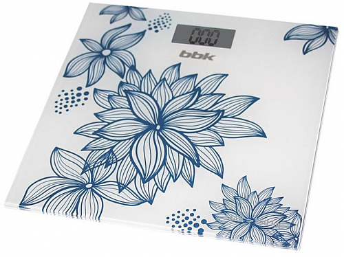 Весы напольные электронные BBK BCS3000G белый/голубой