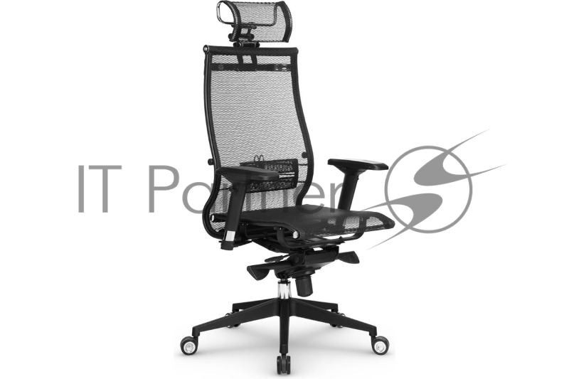 Кресло офисное МЕТТА SAMURAI Black Edition, сверхпрочная сетка, регулируемое, черное