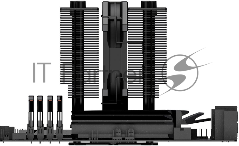 Кулер ID-COOLING SE-207-XT SLIM LGA20XX/1700/1200/115X/AM4 (12шт/кор, TDP 220W, PWM, черный, 7 тепл.трубок + медная база, 1 x FAN 120mm, черный) RET