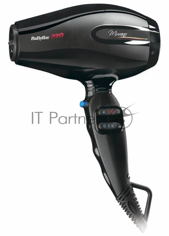 Фен BaByliss Pro Murano, 2000 Вт, ионизация, 2 насадки, черный