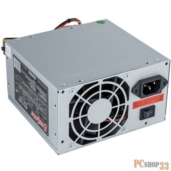 Блок питания 600W ExeGate EX292142RUS AB600 (ATX, 8cm fan, 24pin, 4+4pin, 3xSATA, 2xIDE, FDD)