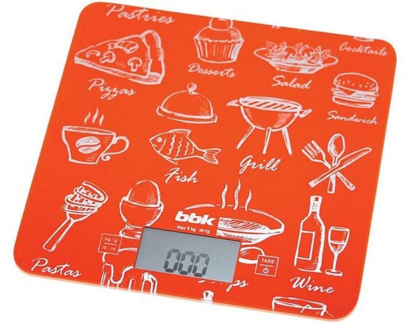 Электронные кухонные весы BBK KS108G оранжевый