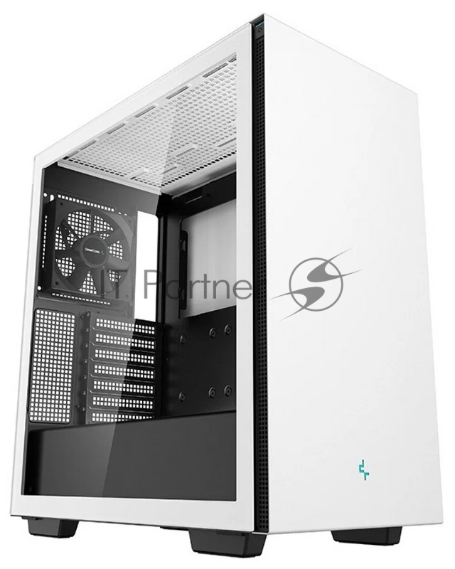 Корпус Deepcool CH510 WH без БП, боковое окно (закаленное стекло), 1x120мм вентилятор сзади, белый, ATX