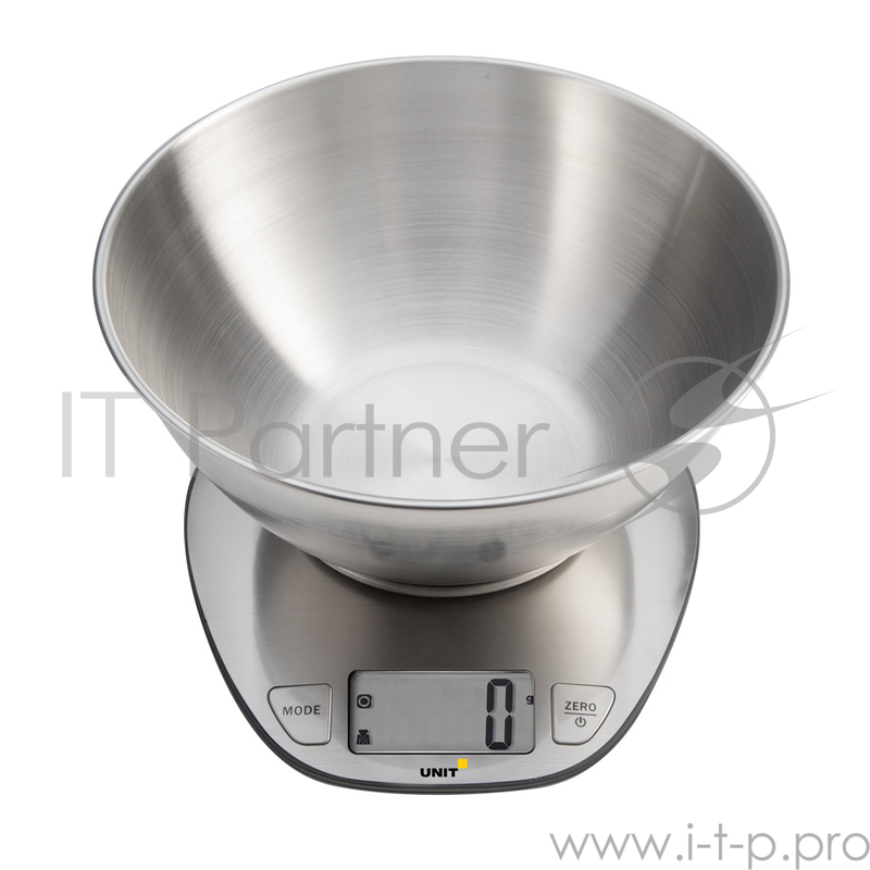 Весы кухонные электронные UNIT UBS-2153 нерж. сталь, чаша 5кг. 1гр.