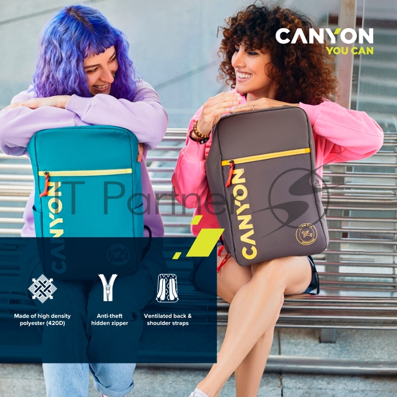 Рюкзак CANYON cabin size backpack for 15.6 laptop ,polyester ,gray
