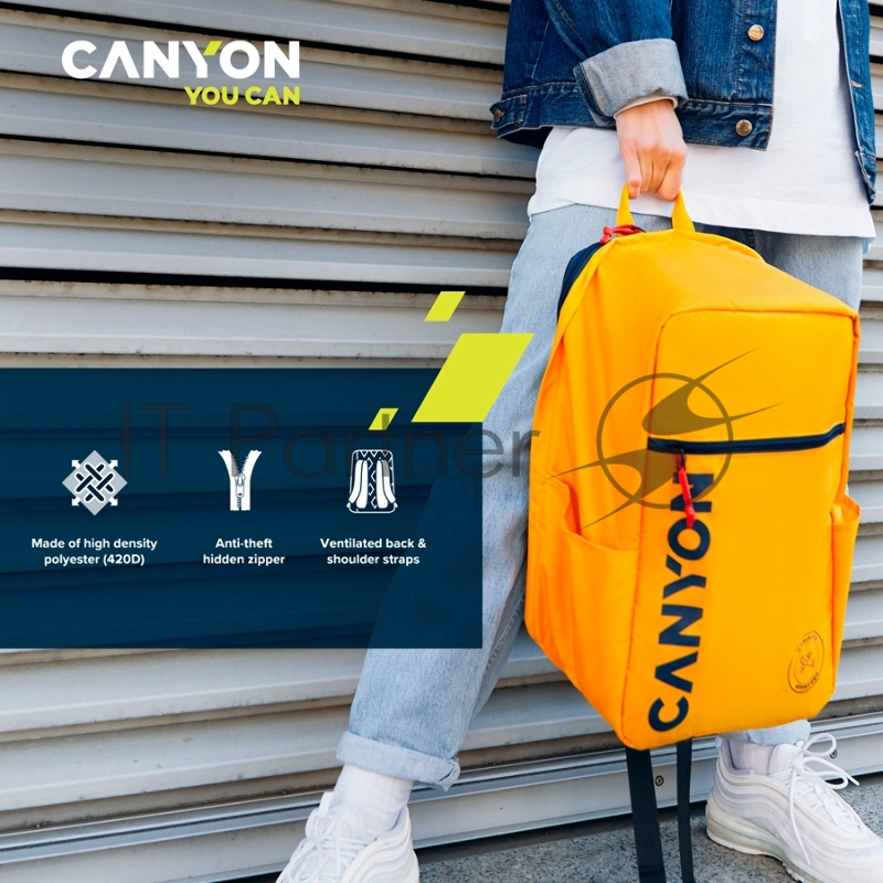 Рюкзак CANYON cabin size backpack for 15.6 laptop ,polyester ,yellow