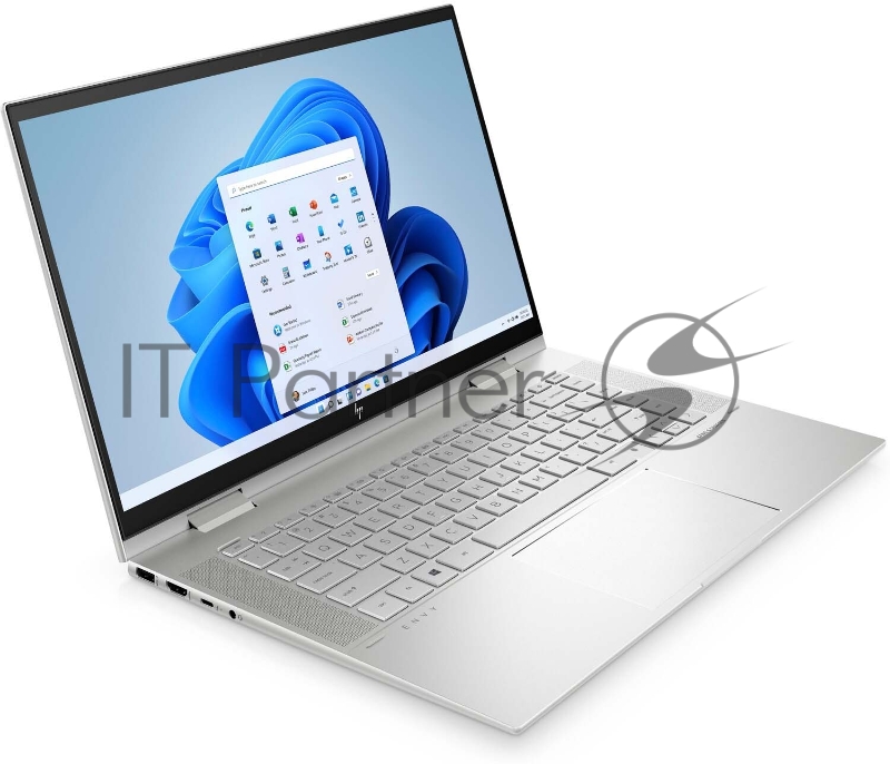 Ноутбук HP Envy 15x360 15-es1003ur 15.6(1920x1080 IPS)/Intel Core i5 1155G7(2.5Ghz)/8192Mb/512PCISS Iris Xe /Cam/BT/WiFi/51WHr/war 1y/Natural silver/W11 + RU kbd
