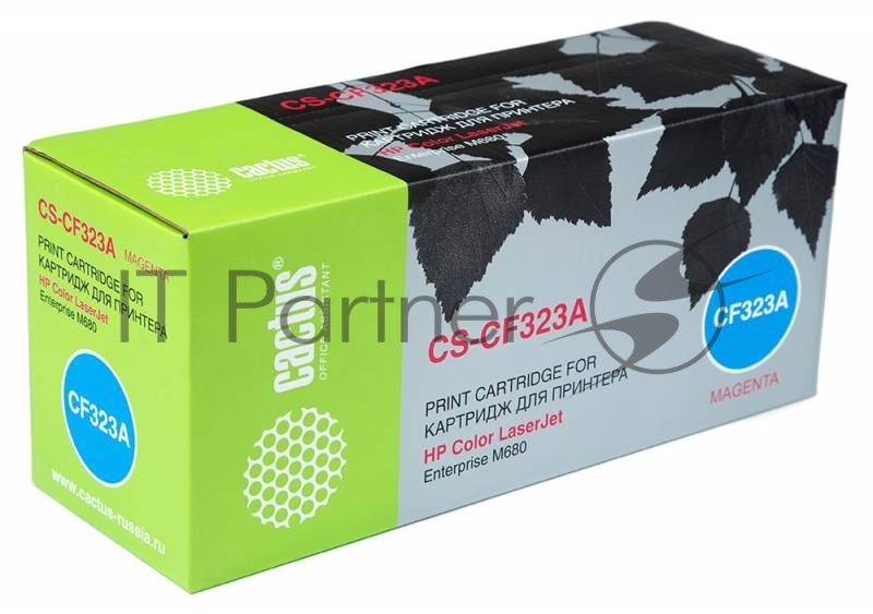 Тонер Картридж Cactus CS-CF323AR пурпурный для HP CLJ Enterprise M680 (16500стр.)