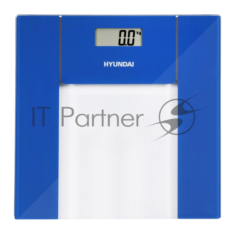 Весы напольные электронные Hyundai H-BS03984 макс.180кг прозрачный/синий
