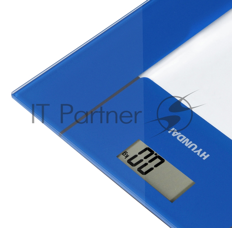 Весы напольные электронные Hyundai H-BS03984 макс.180кг прозрачный/синий