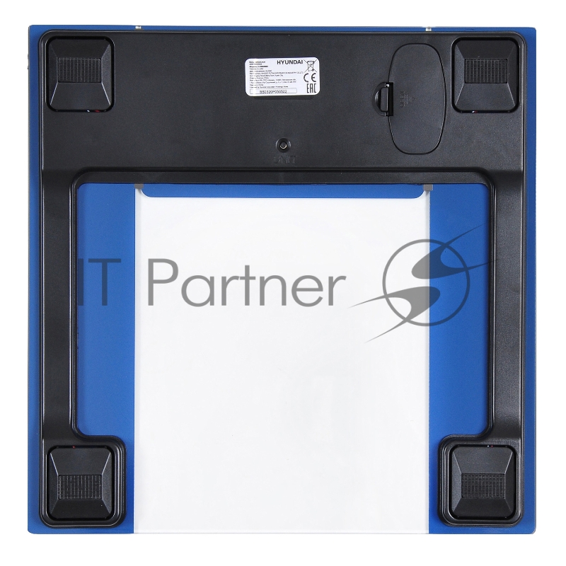 Весы напольные электронные Hyundai H-BS03984 макс.180кг прозрачный/синий