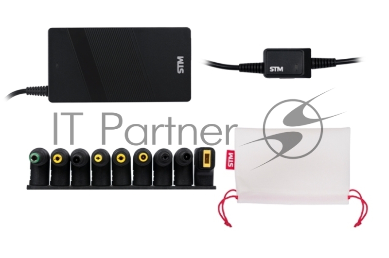 Универсальный адаптер для ноутбуков на 90Ватт Адаптер для ноутбуков STM SLU90, 90W, USB(2.1A), slim design