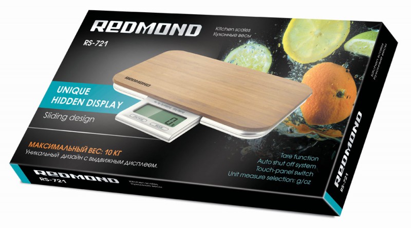 Весы кухонные электронные Redmond RS-721 макс.вес:10кг светло-коричневый