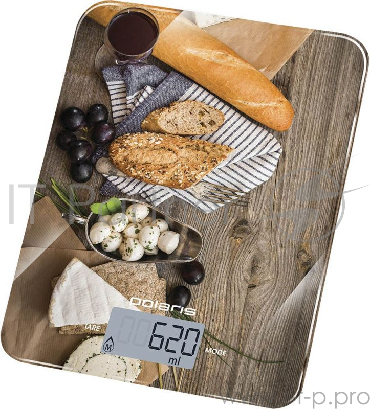 Весы кухонные электронные Polaris PKS 1044DG макс.вес:5кг рисунок
