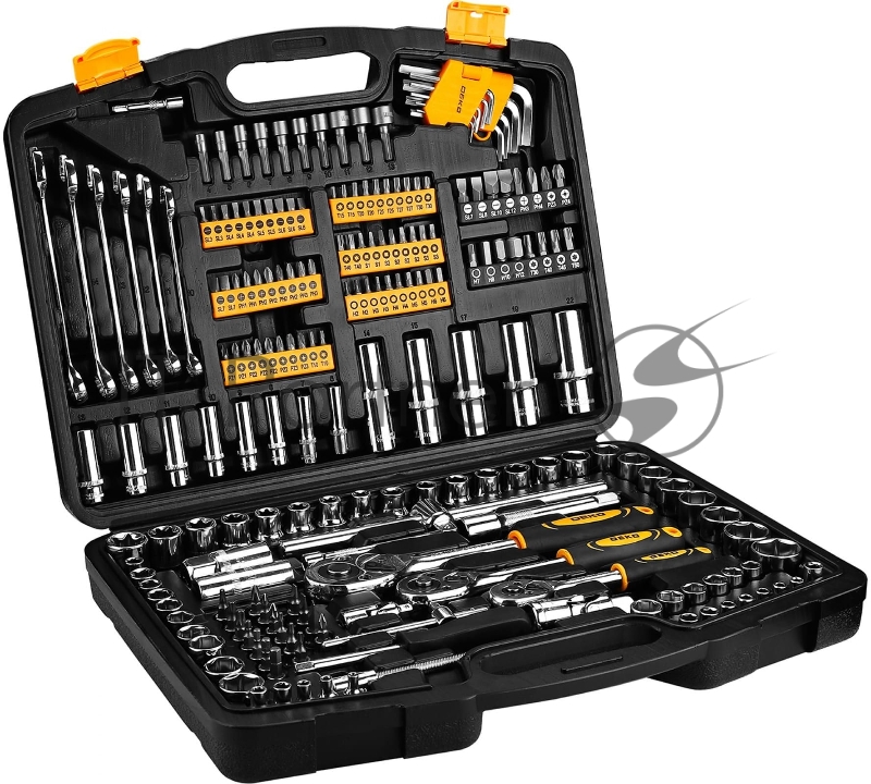 Набор инструментов Deko DKAT200 200 предметов (жесткий кейс)