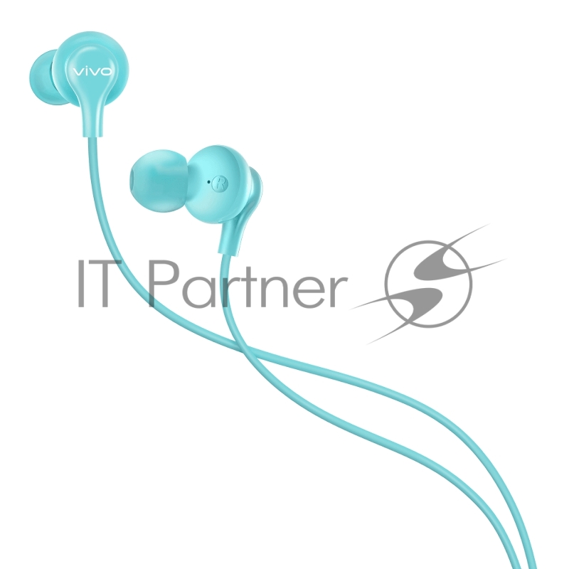 Наушники с микрофоном Vivo HP2033, цвет Cyan/ Голубой