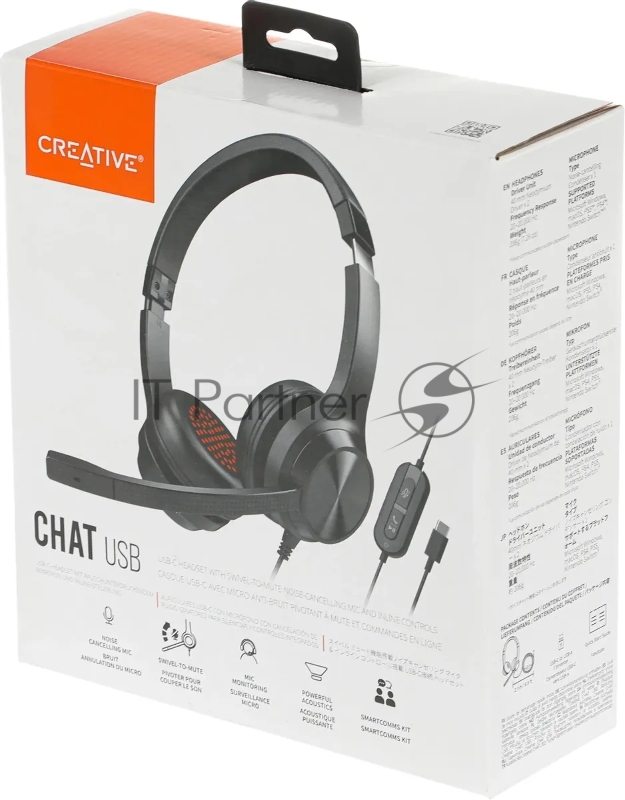 Наушники с микрофоном Creative Chat USB черный (51EF0980AA000)